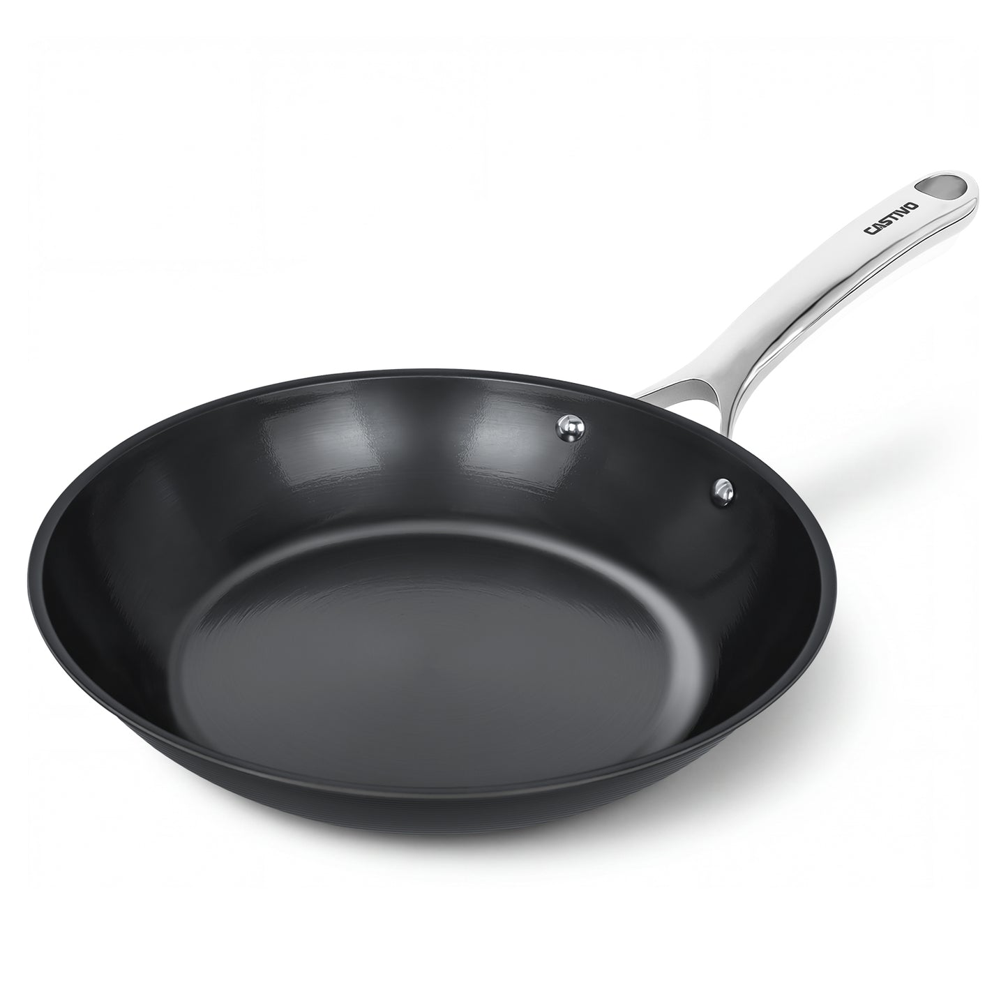 CASTIVO Tri-Ply Carbon Steel 12 Inch Pan - Pre-Seasoned Carbon Steel Skillet