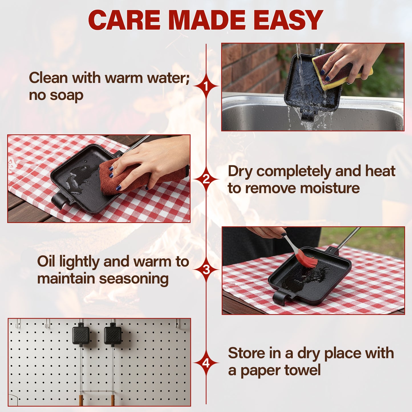 Cast Iron Pie Irons & Campfire Pie Makers | Camping Sandwich Makers