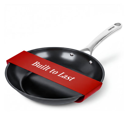 CASTIVO Tri-Ply Carbon Steel 12 Inch Pan - Pre-Seasoned Carbon Steel Skillet