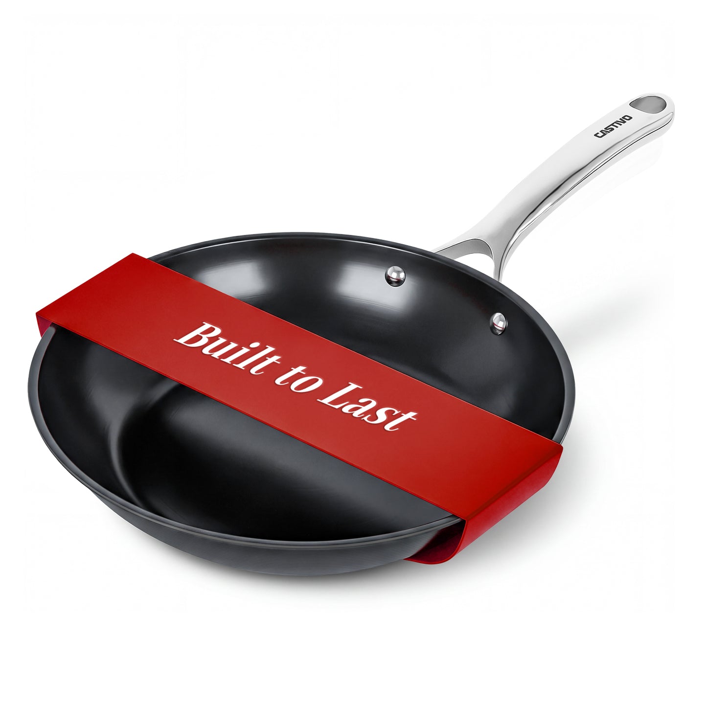 The CASTIVO 9.5 Inch Skillet Carbon Steel Pan - Pre-Seasoned