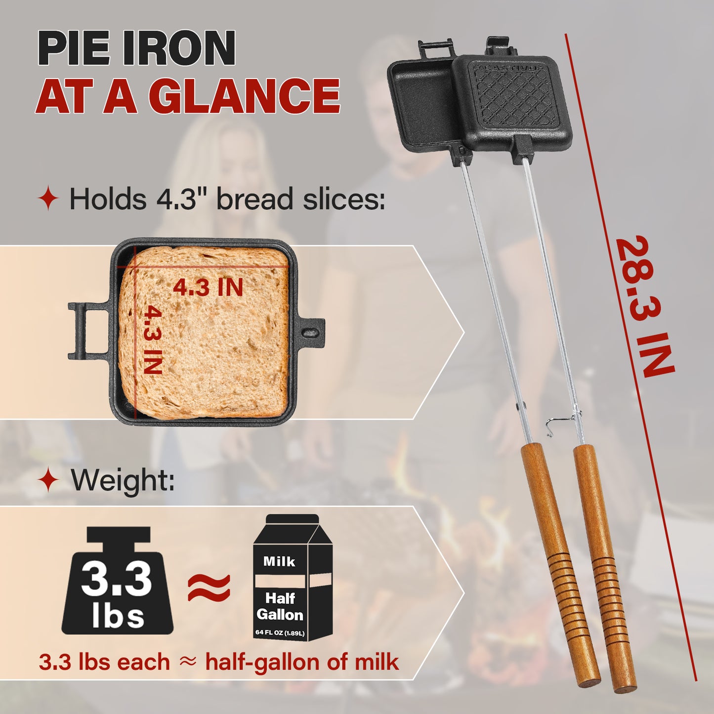 Cast Iron Pie Irons & Campfire Pie Makers | Camping Sandwich Makers