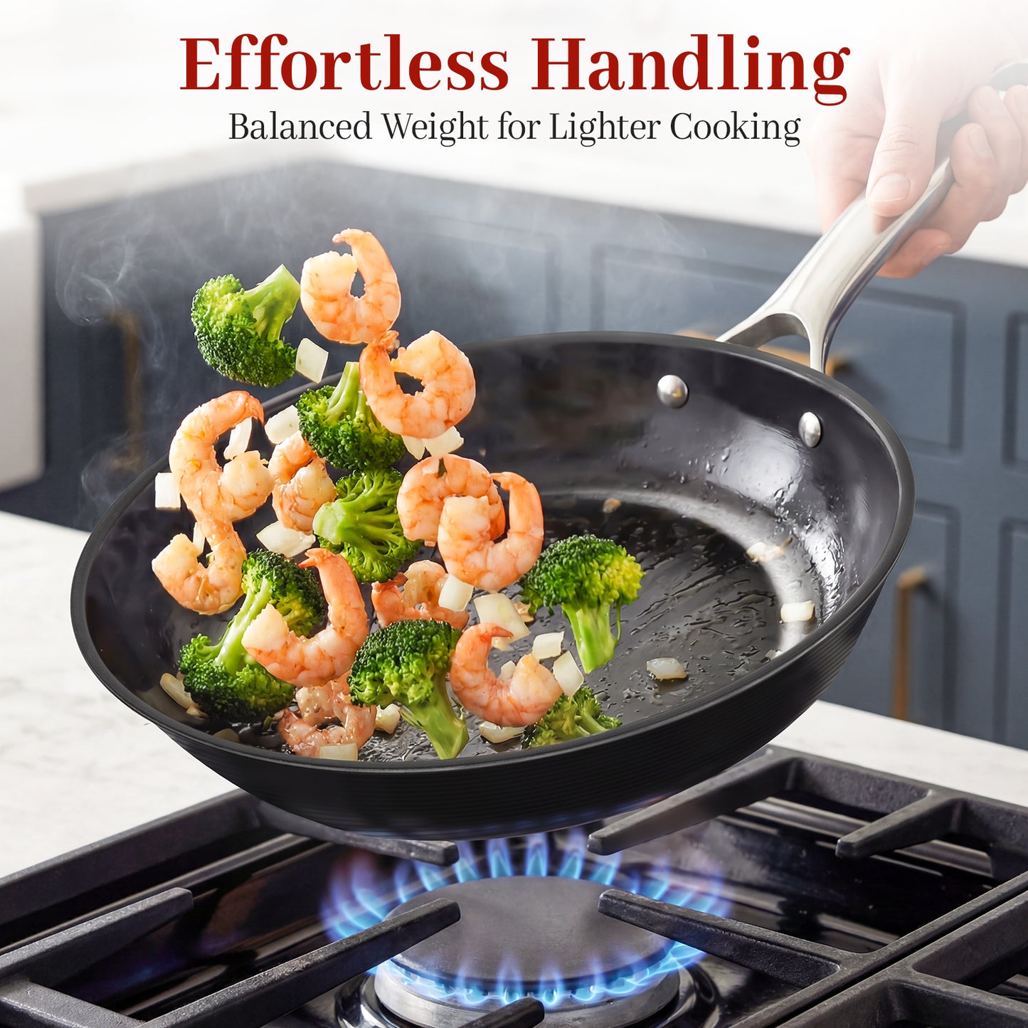 The CASTIVO 9.5 Inch Skillet Carbon Steel Pan - Pre-Seasoned