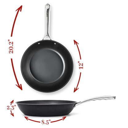 The CASTIVO 9.5 Inch Skillet Carbon Steel Pan - Pre-Seasoned