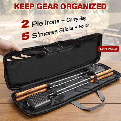 Cast Iron Campfire Pie Iron | Heavy Duty Pie Maker for Camping