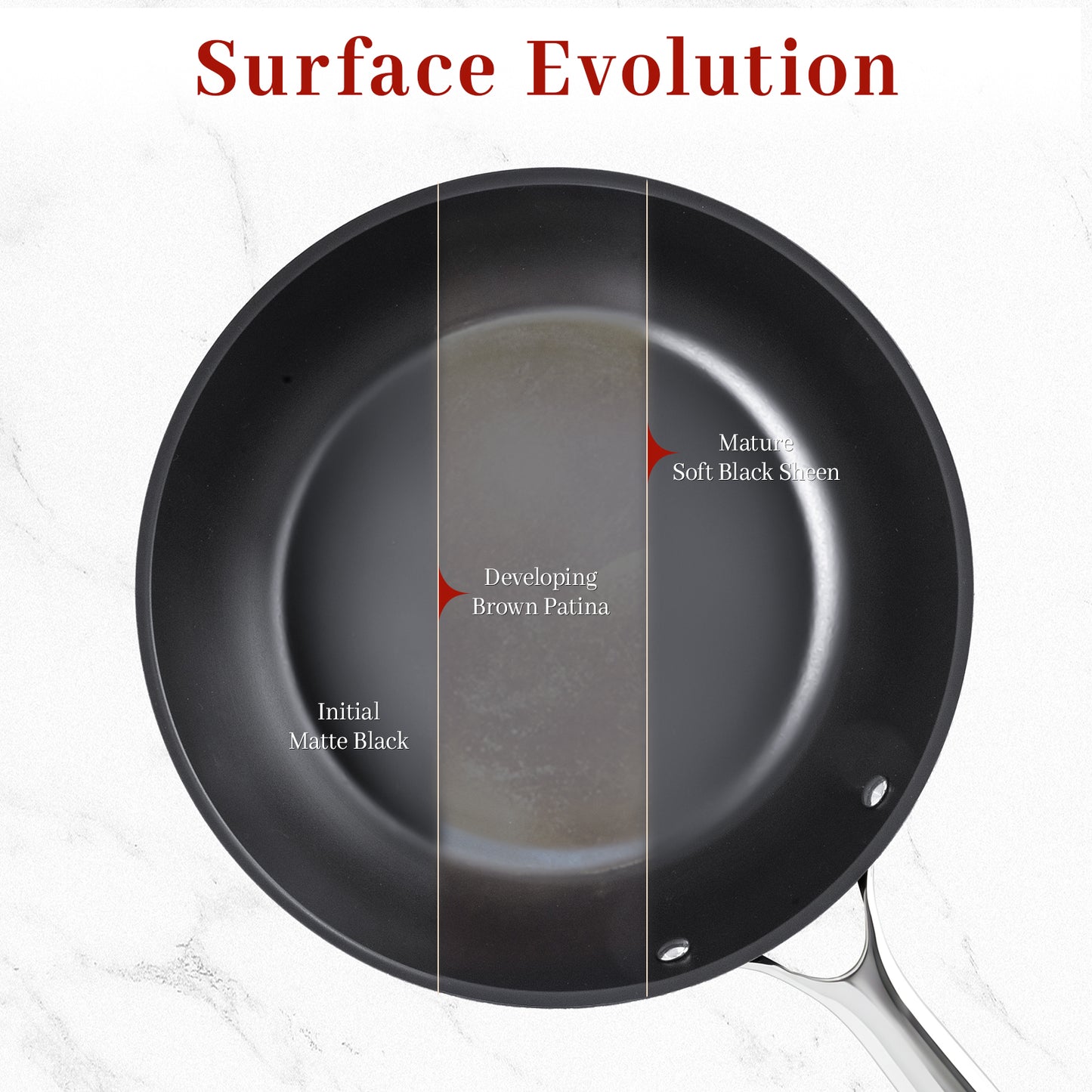 The CASTIVO 9.5 Inch Skillet Carbon Steel Pan - Pre-Seasoned