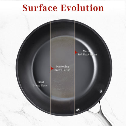 The CASTIVO 9.5 Inch Skillet Carbon Steel Pan - Pre-Seasoned