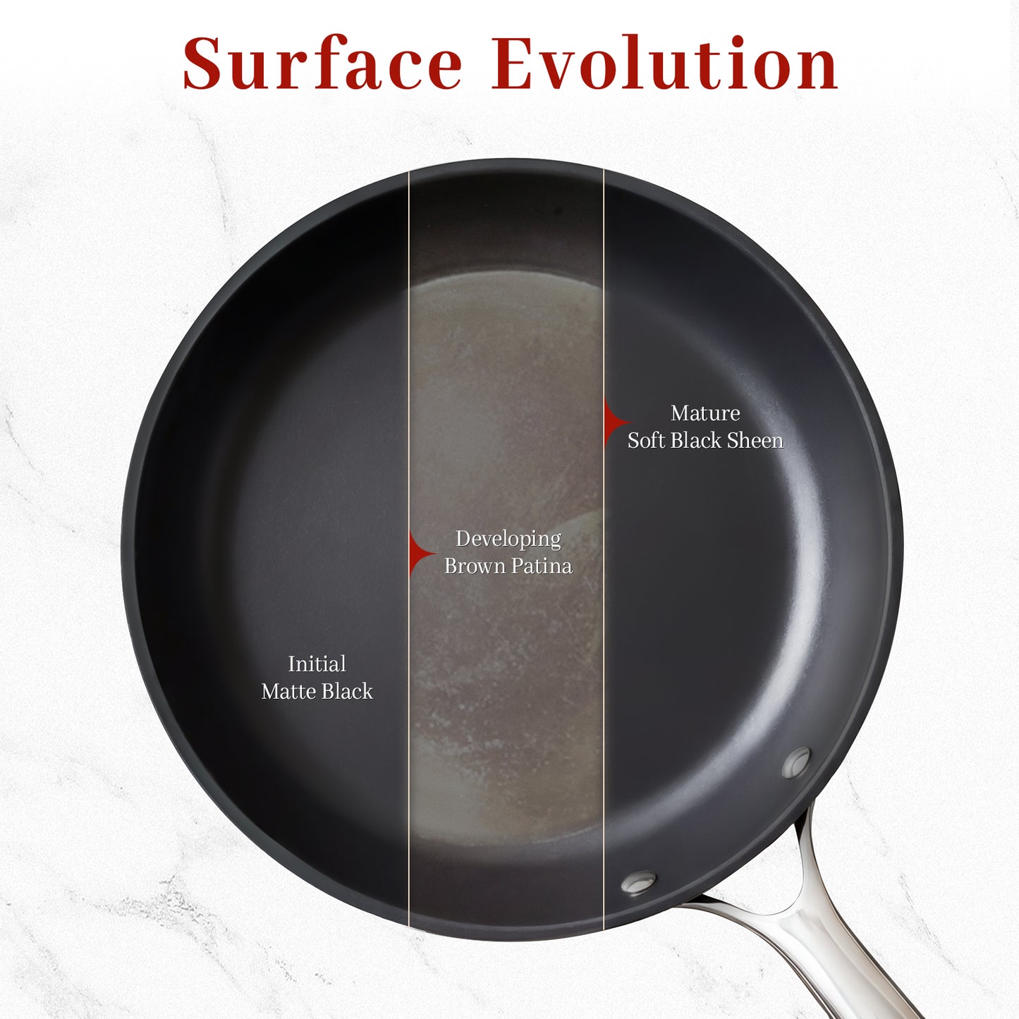 The CASTIVO 9.5 Inch Skillet Carbon Steel Pan - Pre-Seasoned