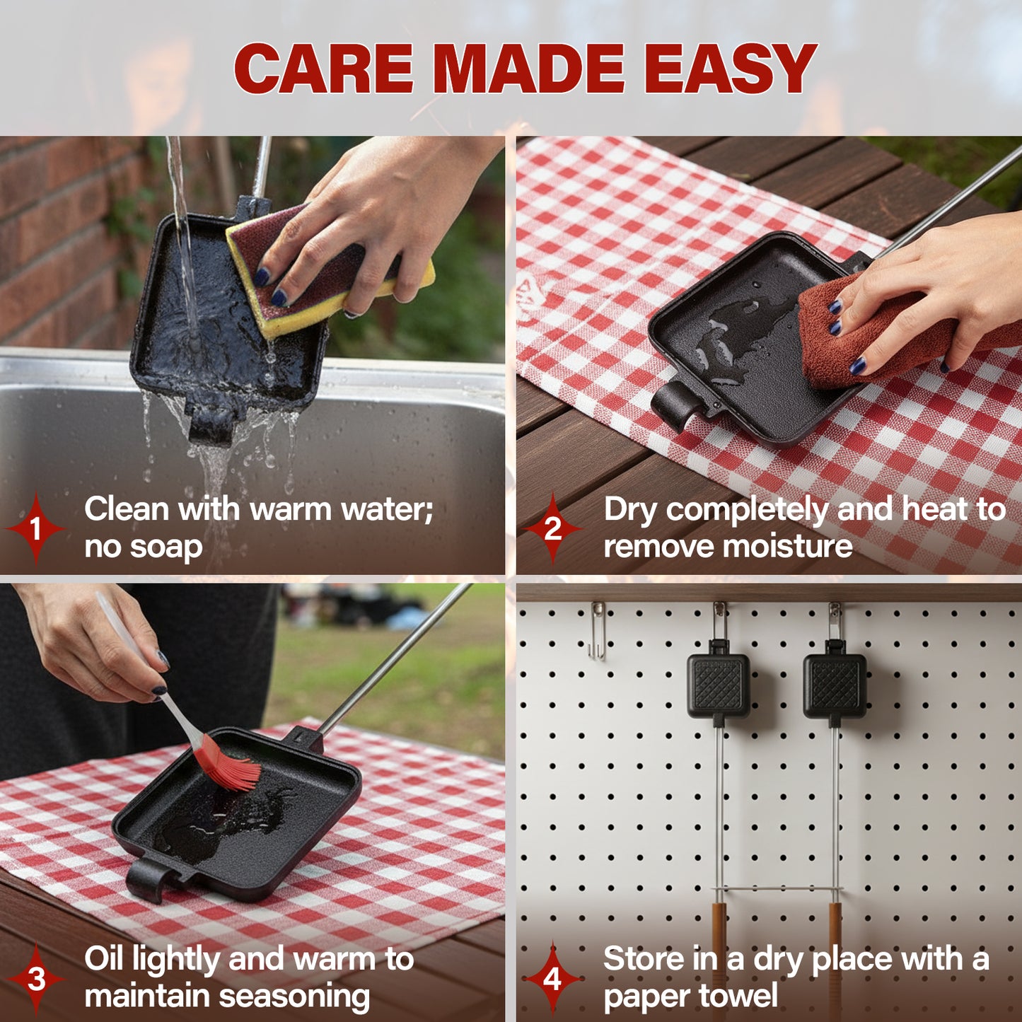Cast Iron Pie Irons & Campfire Pie Makers | Camping Sandwich Makers